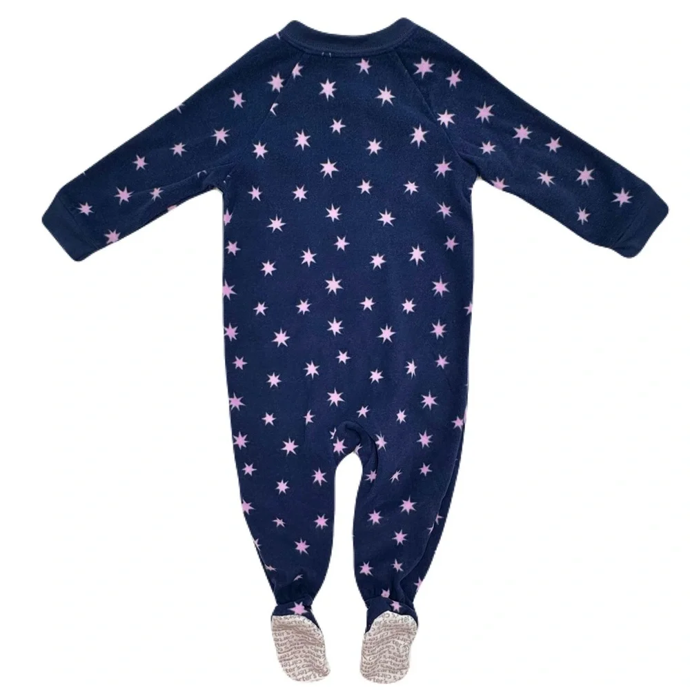 NWOT Carter’s Child of Mine Fleece Purple Unicorn Non-Slip Footie Pajamas 18M